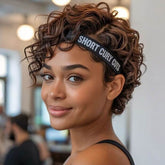 Premax Wigs Pixie Cut Gorgeous Short Curly Highlight Lace Frontals Human Hair Wigs