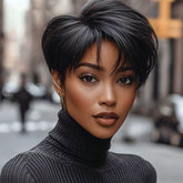 Pixie Cut Layered Short Bob Wig Glueless Human Hair Wigs