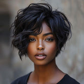 Wear and Go Wigs Short Pixie Cut Wigs Bye Bye Knots Pre Cut Lace Human Hair Wigs