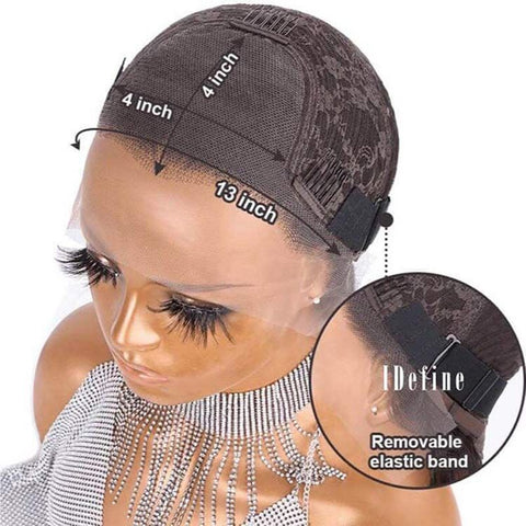 Short Curly Wig Pixie Cut Bob Wigs with Side Part Lace Front Human Hair Wigs