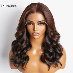 Peekaboo Bronze Brown Loose Body Wave Glueless 5x5 Closure HD Lace Wig