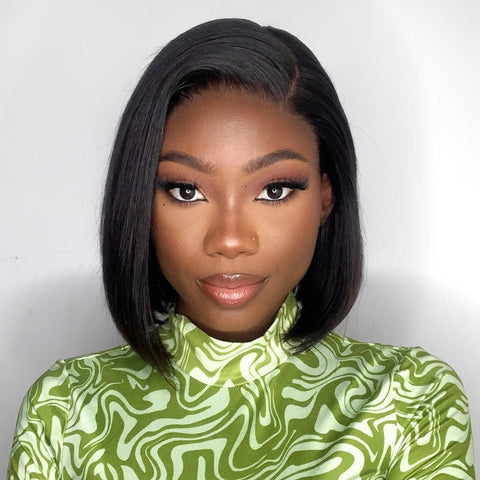 PreMax Wigs | Super Natural Hairline Silky Glueless 5x5 Closure HD Lace Short Bob Wig