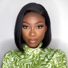 PreMax Wigs | Super Natural Hairline Silky Glueless 5x5 Closure HD Lace Short Bob Wig