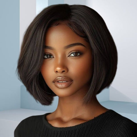 Wear and Go Wigs Chocolate Brown Bob Wig Glueless Human Hair Wigs