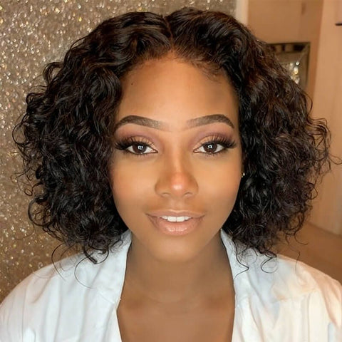 Glueless Deep Curly Wigs 360 Lace Front Human Hair Wigs