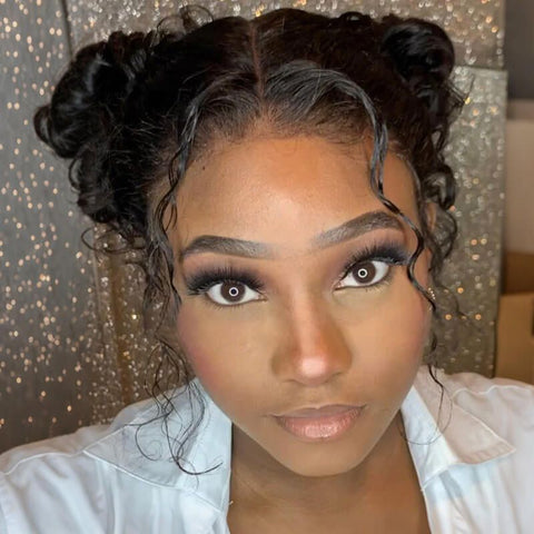 Glueless Deep Curly Wigs 360 Lace Front Human Hair Wigs