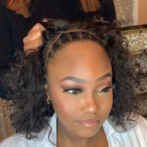 Glueless Deep Curly Wigs 360 Lace Front Human Hair Wigs