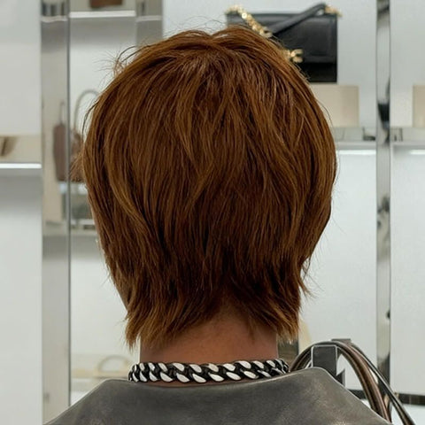 Wear and Go Wigs Pixie Cut Wigs With Bangs Pre Cut Lace Human Hair Wigs