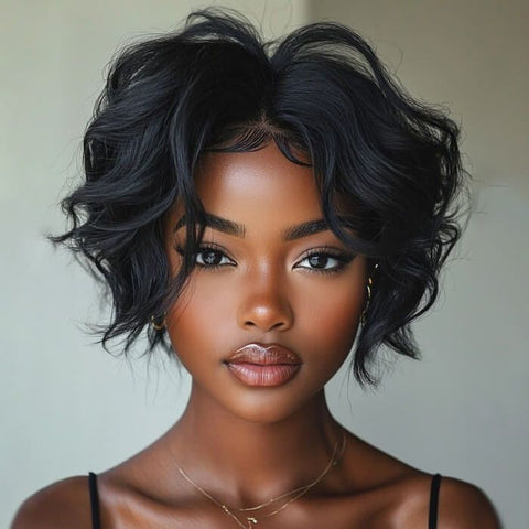 Wear and Go Wigs Short Pixie Cut Wigs Bye Bye Knots Pre Cut Lace Human Hair Wigs