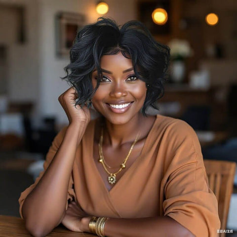 Wear and Go Wigs Short Pixie Cut Wigs Bye Bye Knots Pre Cut Lace Human Hair Wigs