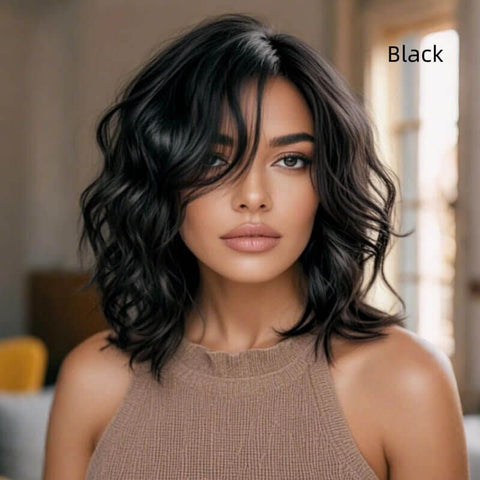 Ready to Wear Wig Elegant Bob Wig With Side Part Wavy Hairstyles Pre Cut Lace Human Hair Wigs