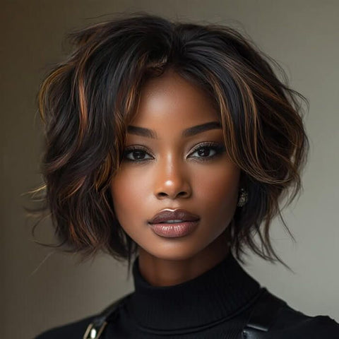 Wear and Go Wigs Glueless Short Wave Pixie Cut Wig For Women Real Human Hair Wigs
