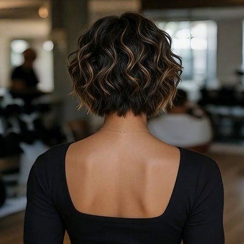 Wear and Go Wigs Glueless Short Wave Pixie Cut Wig For Women Real Human Hair Wigs