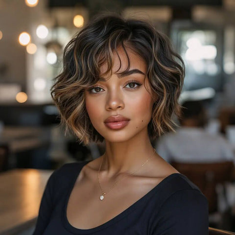 Wear and Go Wigs Glueless Short Wave Pixie Cut Wig For Women Real Human Hair Wigs