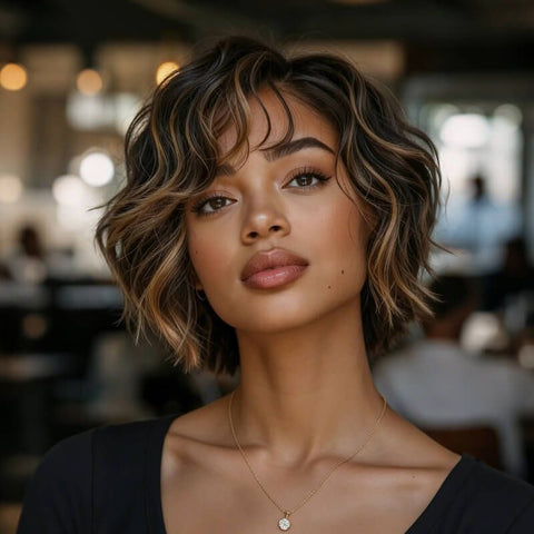 Wear and Go Wigs Glueless Short Wave Pixie Cut Wig For Women Real Human Hair Wigs