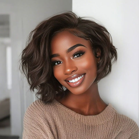 Wear and Go Wigs Pixie Cut Wig Short Bob Hairstyles Pre Cut Lace Glueless Human Hair Wigs