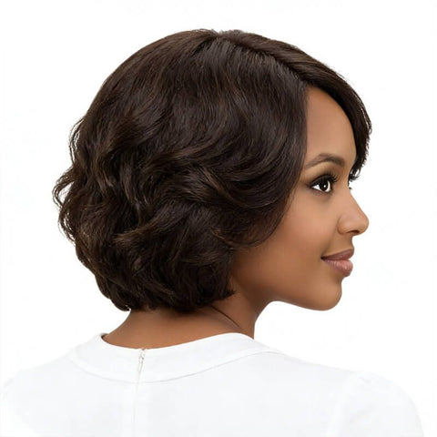 Brown Wave Bob Wigs Lace Front Human Hair Wigs