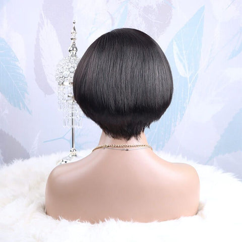 13x6 Lace Front Wig Short Pixie Cut Indian Human Hair Ready to Wear Bob Wig
