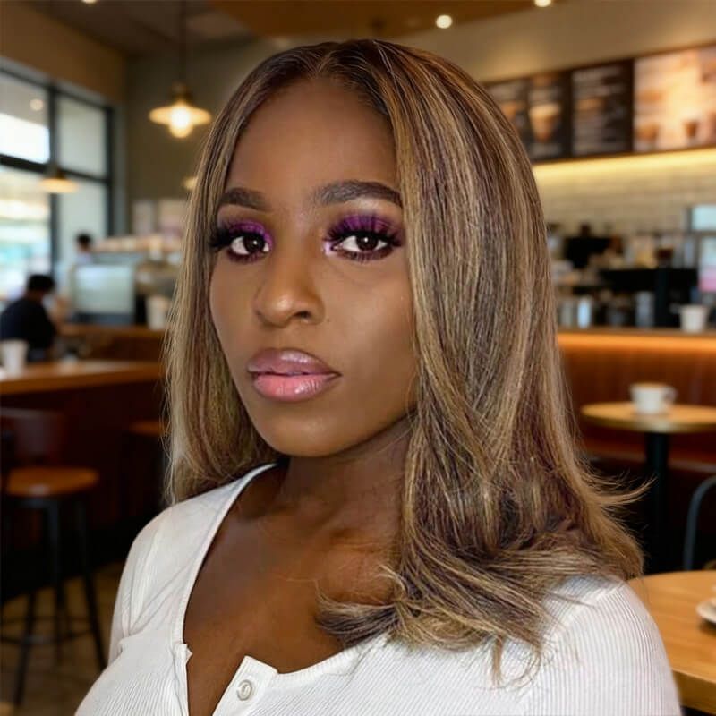 Malaysian Virgin Hair Ombre Highlight Lace Front Human Hair Wigs