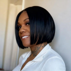 Malaysian Hair Elegant Short Bob Wig Lace Front Human Hair Wigs