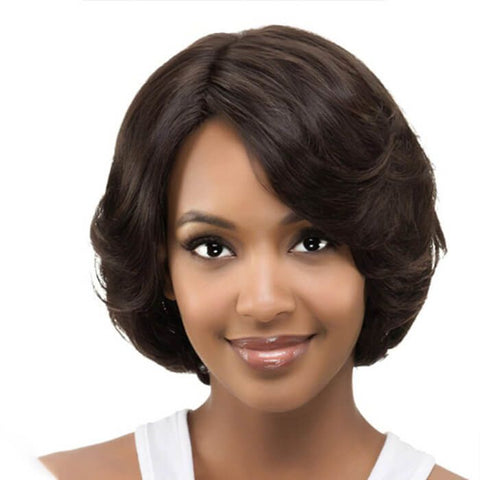 Brown Wave Bob Wigs Lace Front Human Hair Wigs