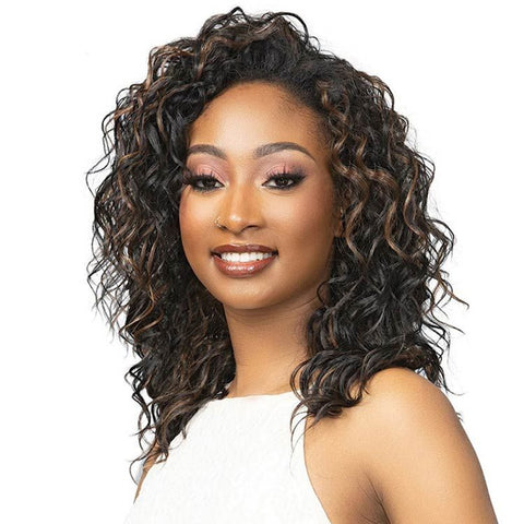 Glueless Shoulder Length Loose Curly Lace Front Human Hair Wigs