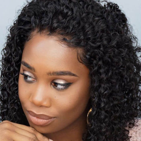 Natural Hair Curly Wigs For Black Women Lace Front Human Hair Wigs
