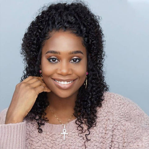 Natural Hair Curly Wigs For Black Women Lace Front Human Hair Wigs