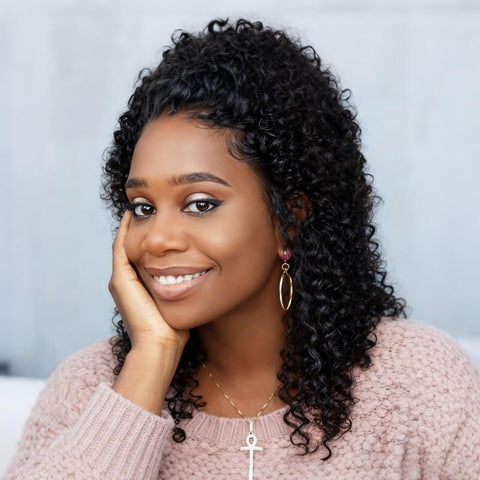 Natural Hair Curly Wigs For Black Women Lace Front Human Hair Wigs