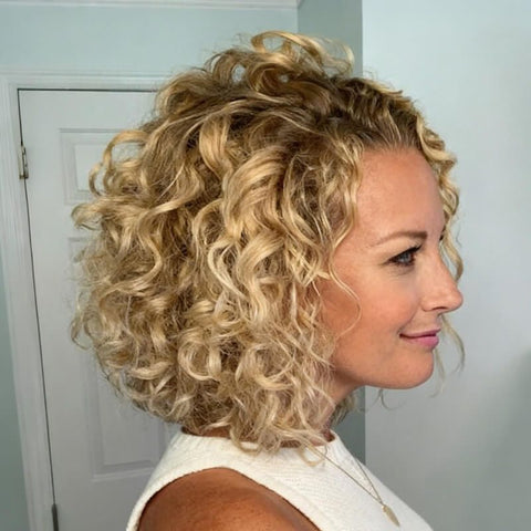 Ombre Curly Short Bob Wigs Lace Front Human Hair Wigs