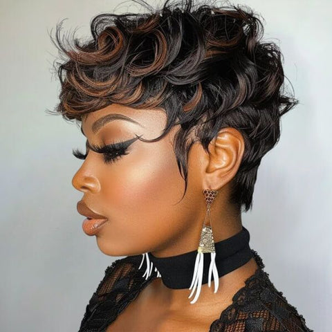 Pixie Cut Wig Short Wigs For Black Women Lace Front Human Hair Wigs