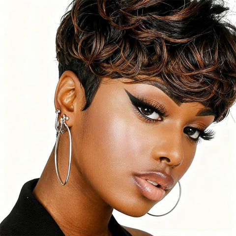 Pixie Cut Wig Short Wigs For Black Women Lace Front Human Hair Wigs