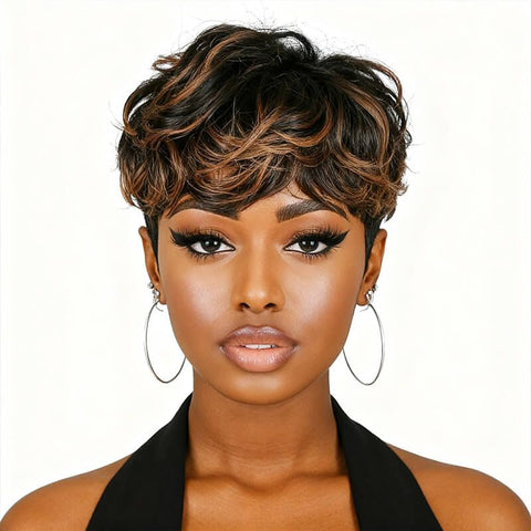 Pixie Cut Wig Short Wigs For Black Women Lace Front Human Hair Wigs