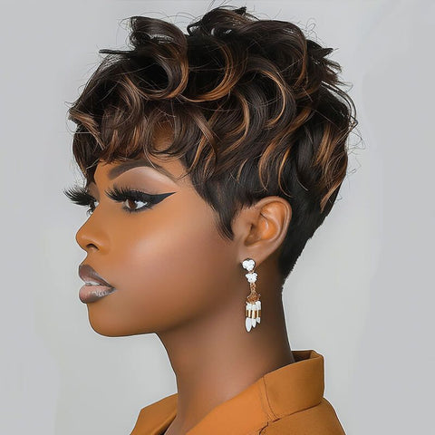 Pixie Cut Wig Short Wigs For Black Women Lace Front Human Hair Wigs