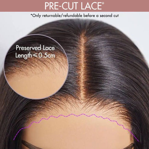 Wear and Go Wigs #1B/30 Highlight Curly Bob Wigs With Bangs Glueless Human Hair Wigs