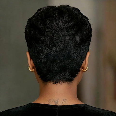 Pixie Cut Short Bob Wig Layered Lace Front Human Hair Wigs