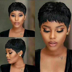 Pixie Cut Short Bob Wig Layered Lace Front Human Hair Wigs