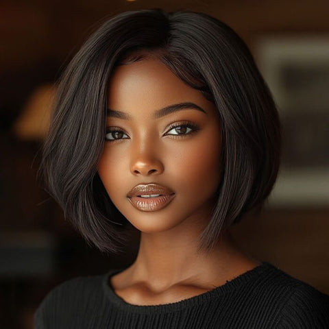 Wear and Go Wigs Chocolate Brown Bob Wig Glueless Human Hair Wigs