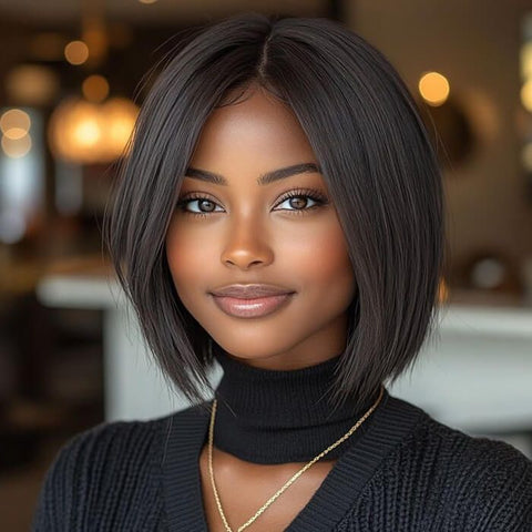 Wear and Go Wigs Chocolate Brown Bob Wig Glueless Human Hair Wigs